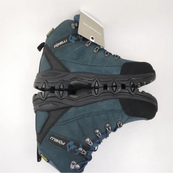 Foxelli Boots Women’s 9 Hiking Waterproof Blue Outdoor Camping Lace Up- Sz 9 - Picture 3 of 8